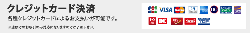 クレジットカード払いに対応